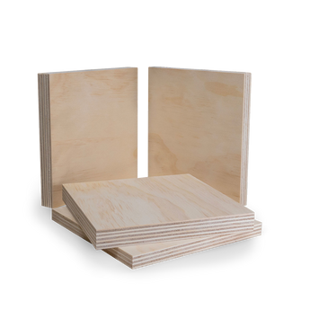 Plywood square pieces set